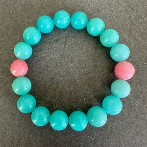 Gorgeous Aqua & Pink Gemstone Bracelet